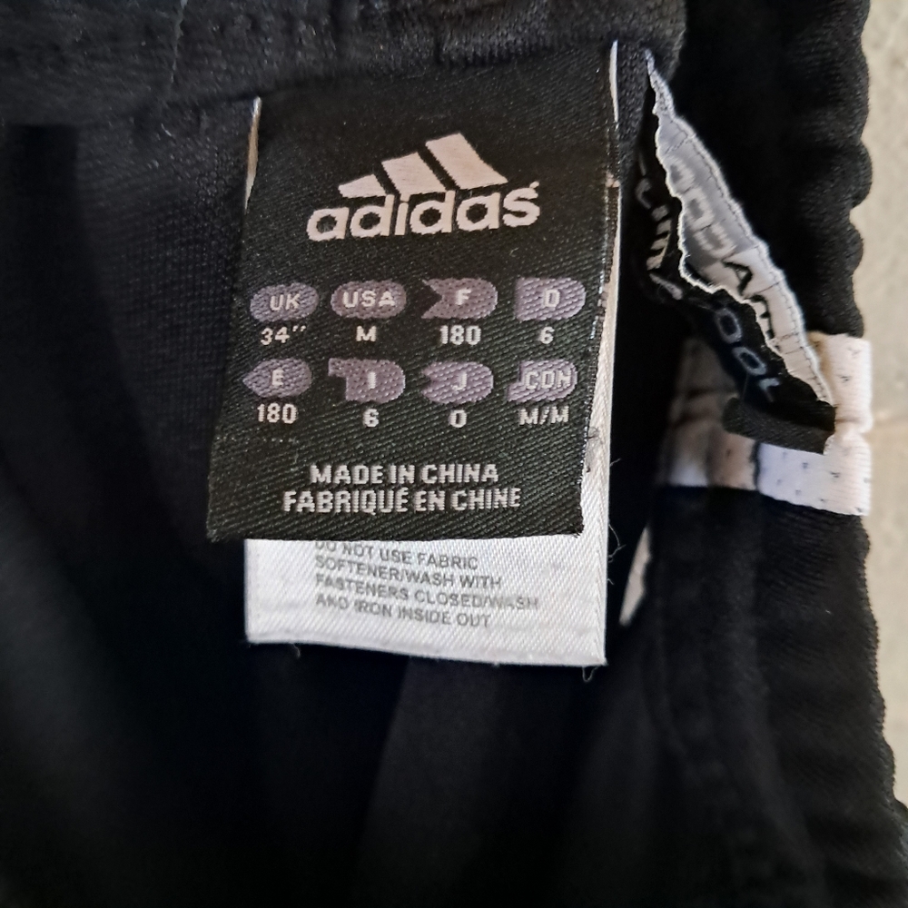 Adidas Tiro 11 Pant Black Joggers Soccer Striped Mens Size Medium Tapered Leg - Picture 7 of 9